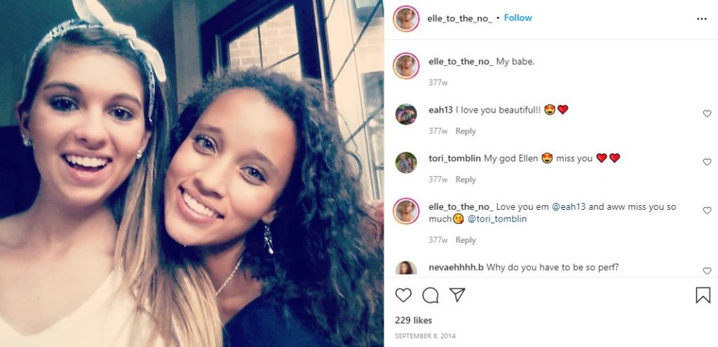 Elle Smith's first IG post