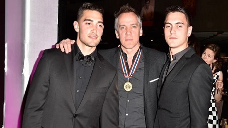 Emilee Vallee with his brother and father
