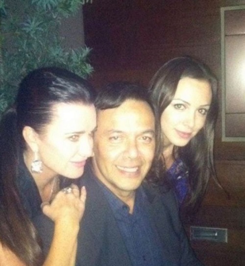 Farrah Aldjufrie was photographed with her father Guraish Aldjufrie and mother Kyle Richards