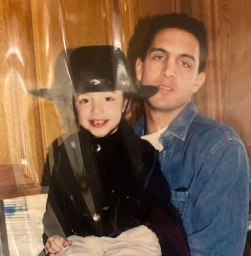 Farrah Aldjufrie was photographed with her step-father Mauricio Umansky