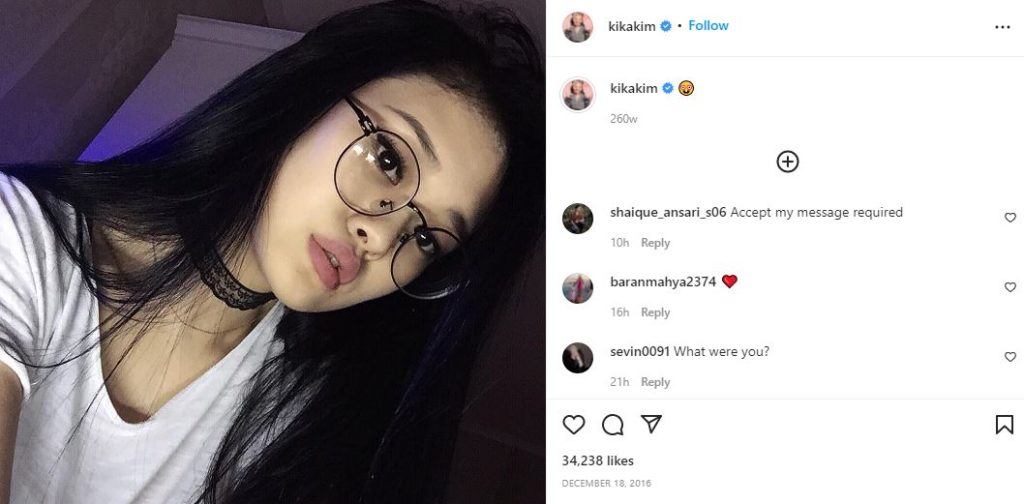 First IG post of Kika Kim