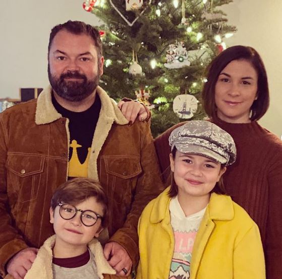 Gemma Brooke with her father mother and brother