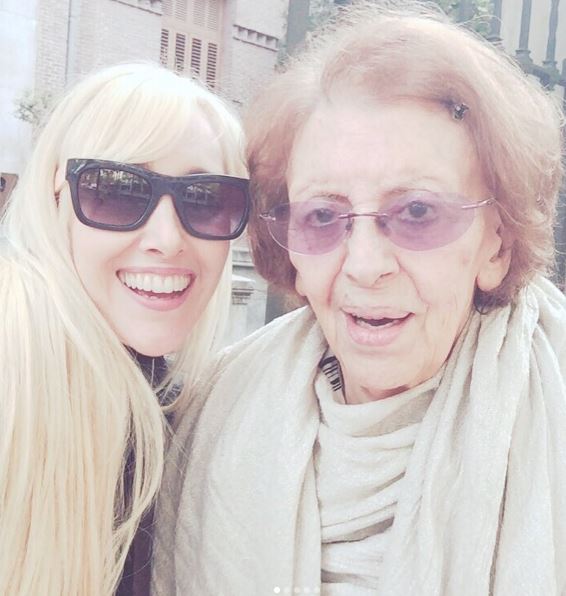 Geraldine with her teacher