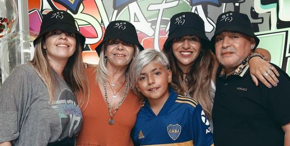 Giannina Maradona and her family