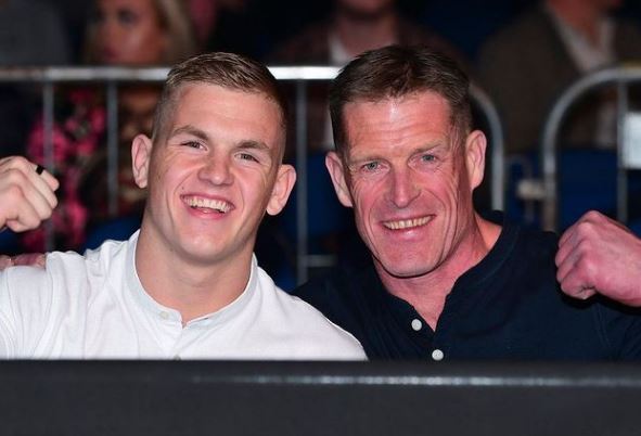 Ian Garry with his father