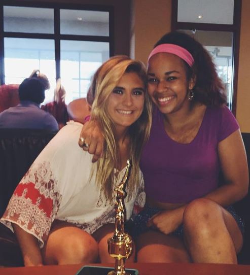 Jessica with her bestie