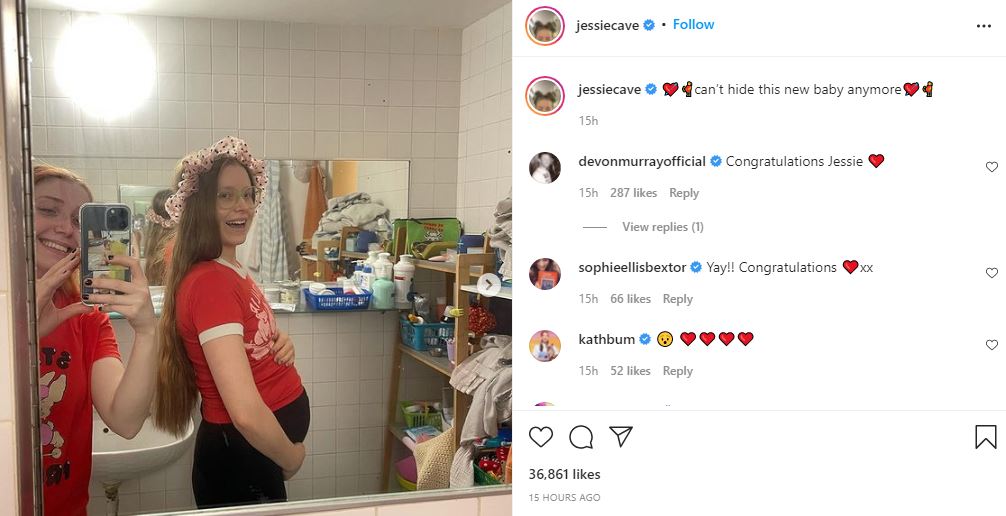 Jessie Cave is pregnant with fourth child