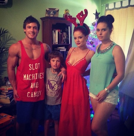 Jessika Power with her brother ans sisters