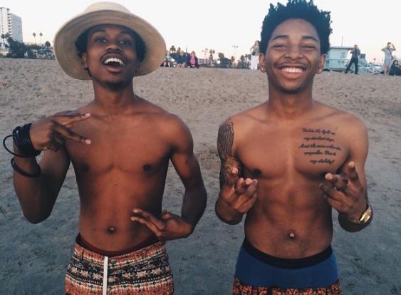 Kaalan Walker with his friend