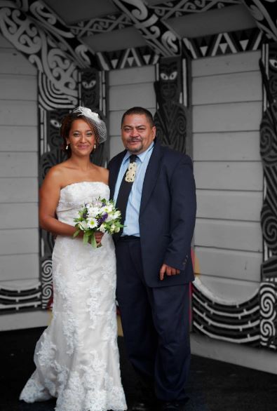 Kaipara with her father