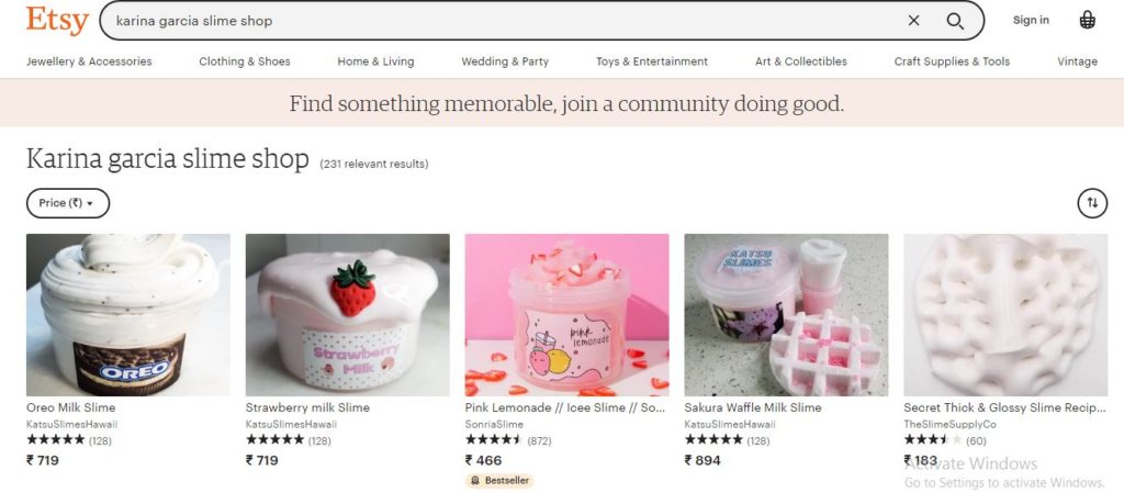Karina's slime products