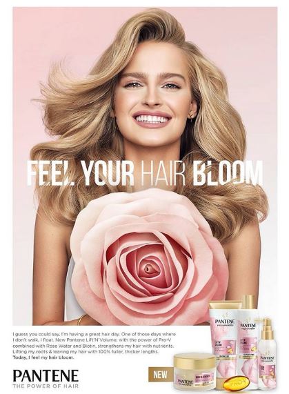 Karolina modeled for Pantene