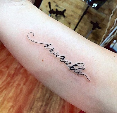 Katie Angel has a tattoo