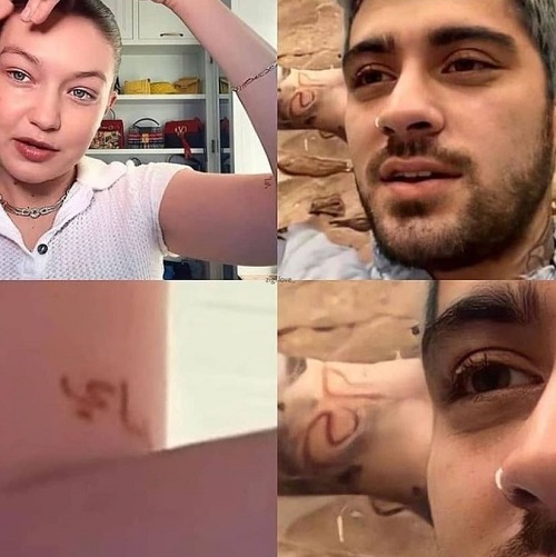 Khai Hadid Malik parents Zayn Malik and Gigi Hadid has tattoos of her name