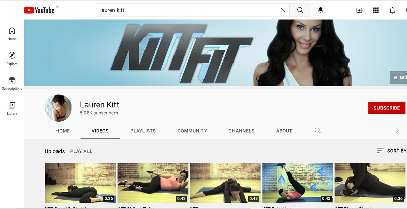 Lauren Kitt YouTube channel