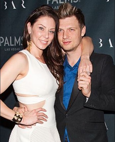 Lauren Kitt with her spouse Nick Carter