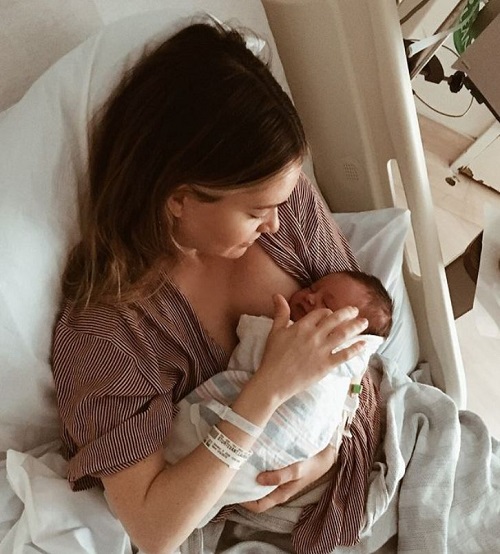 Lauren Parsekian gave birth to Story Paul in February 2018