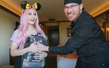 Leah Ashe with her ex boyfriend