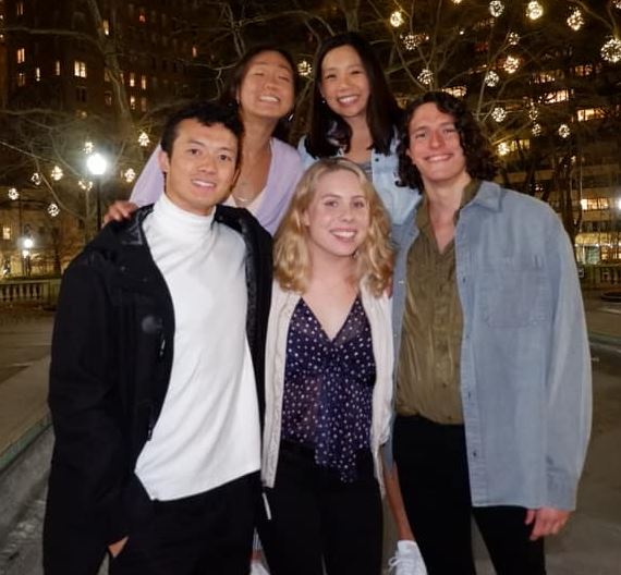 Lia Thomas with his friends