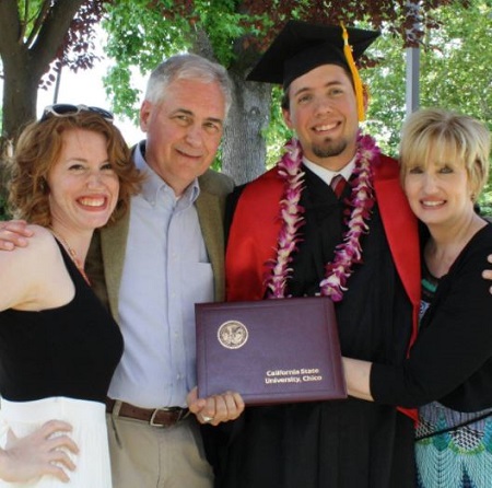 Lori McClintock with her kids and husband