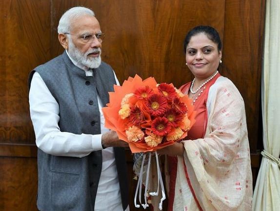Manisha Gulati with Prime Minister Narendra Modi