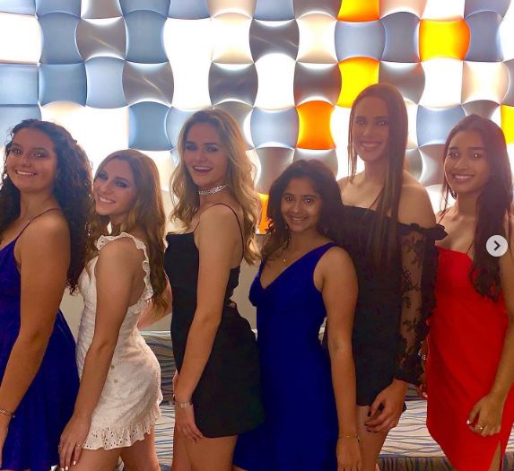 Megan Nutt with her friends