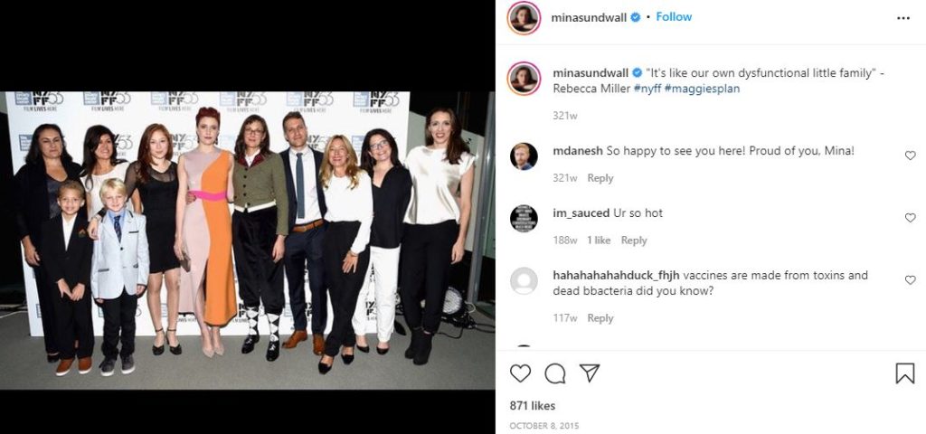 Mina Sundwall's first IG post