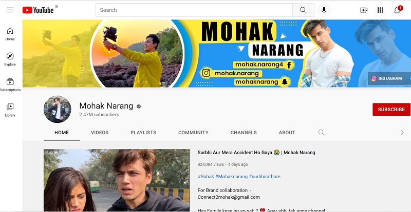 Mohak Narang YouTube Channel