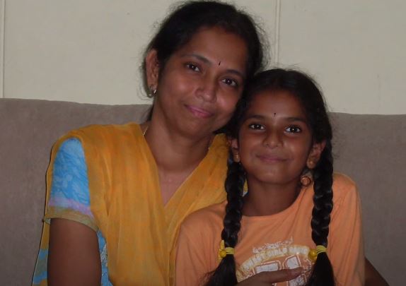 Nandita with her mother