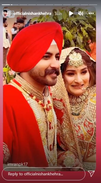 Nishan Khehra with Prabh Kaur at his wedding