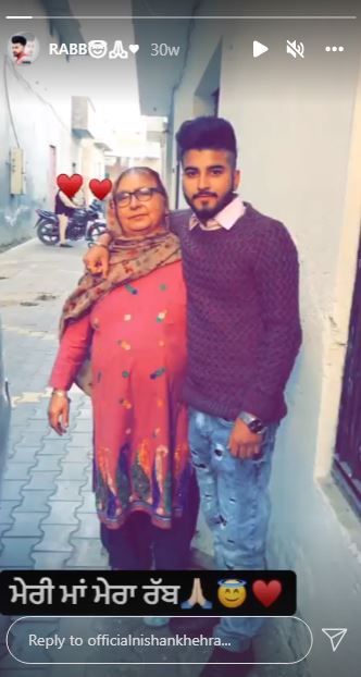 Nishan Khehra with his mother