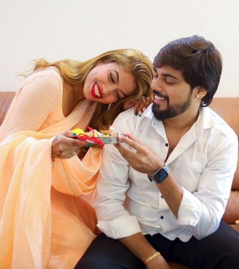 Nita Shilimkar with her brother