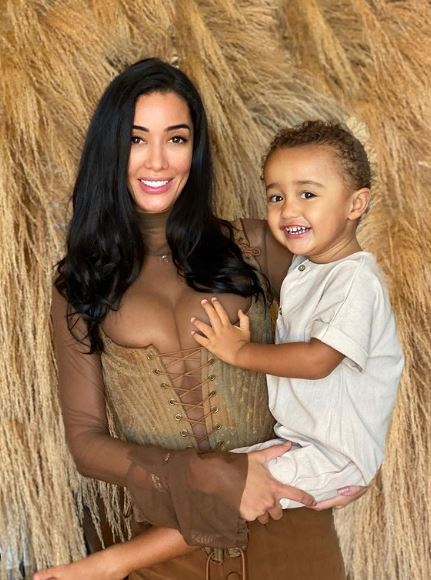 Noella Bergener with her son