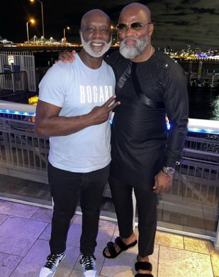 Nyonisela Sioh with his best friend Peter Thomas