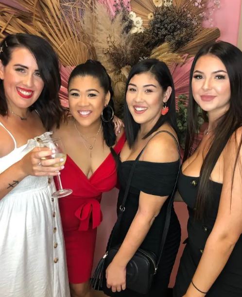 Paul with her friends