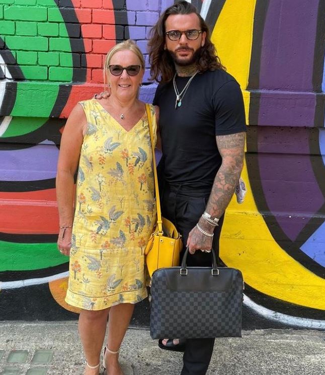 Pete Wicks with her mother