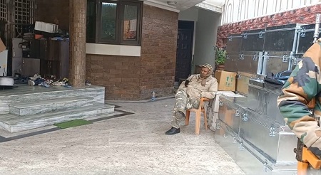 Police outside Piyush Jain house