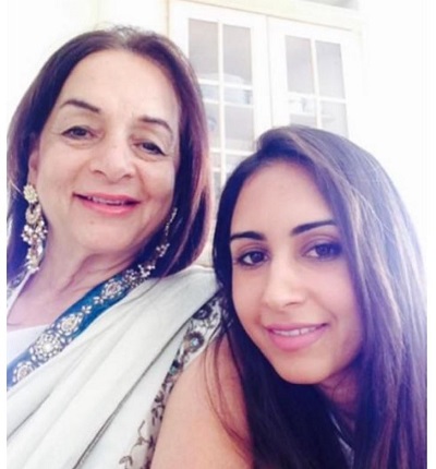 Priya Runchal with her mother