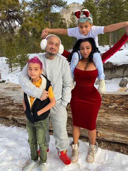 Razavi with her family
