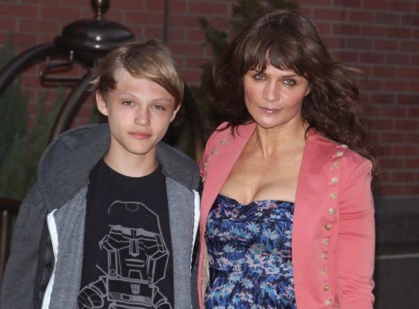 Reedus and his mother Helena Christensen