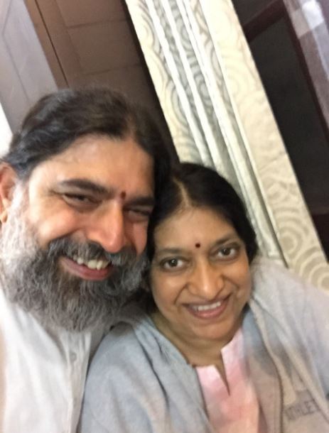 Rishi Nityapragya with his wife Tanuja