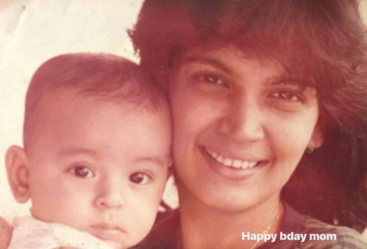 Rohan Shrestha childhood image with his mom