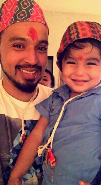 Rohan Shrestha with his half brother