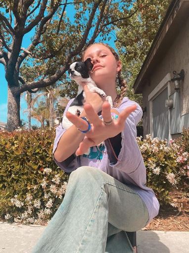 Ruby Rose Turner has a pet dog