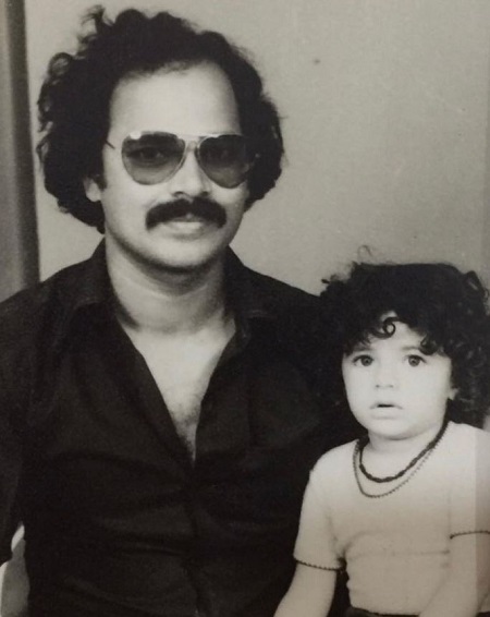 Shilpa Reddy childhood picture with her father