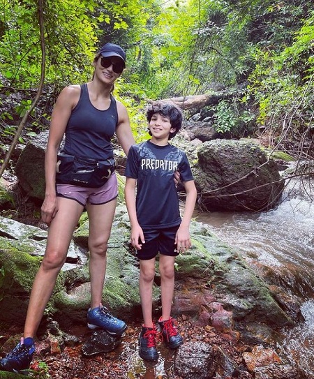 Shilpa Reddy with her son