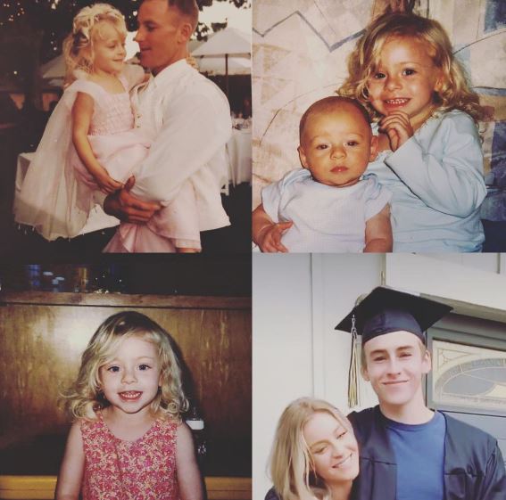 Some old photos of Daisy Keech with her dad Rob and brother Robbie
