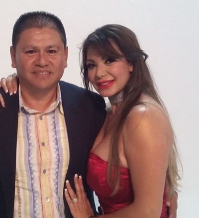 Tania Mendoza with her friend