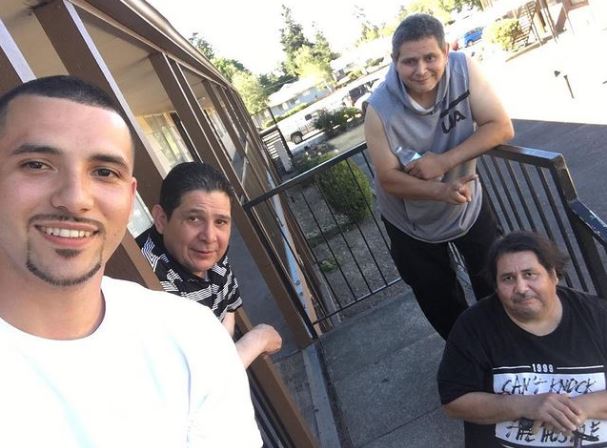 Taylor Allen with his family members