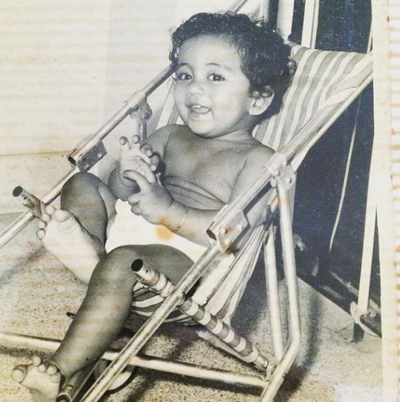 The childhood image of Karthik Kumar